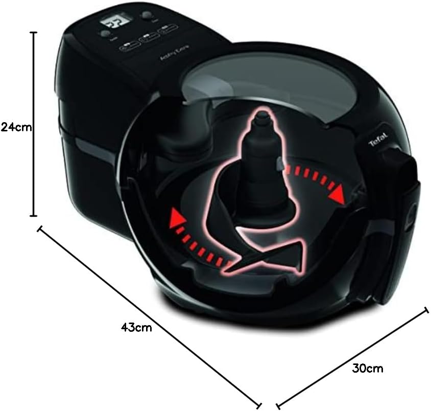 Tefal - Actifry Extra Black FZ7228, Friggitrice ad aria, sana, capacità 1,2 kg fino a 6 persone, poco olio, inodore, 300 ricette (lingua italiana non garantita) Tefal - Actifry Extra Black FZ7228, Friggitrice ad aria, sana, capacità 1,2 kg fino a 6 persone, poco olio, inodore, 300 ricette (lingua italiana non garantita)