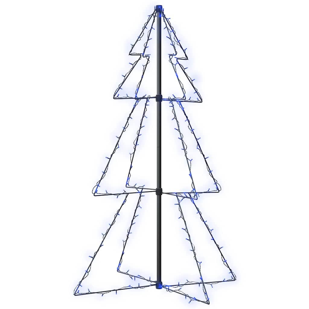 vidaXL Arbre de Noël Cône 160 LED d'Intérieur/d'Extérieur Sapin de Noël Décoration de Noël Ornement de Noël Salon Jardin Patio Arrière-Cour 78x120 cm