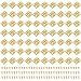 Iyowei Lot de 70 petites charnières en métal de rechange avec 280 vis pour boîte à bijoux, maison de poupée, placard, boîte à outils, doré