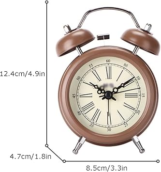 Self-Discipline Night Light, Mini Alarm Clock for Table Logdrop, Bedroom Bedside Living Room, Small Clock Super Silent Nonstick Notch Color: Black