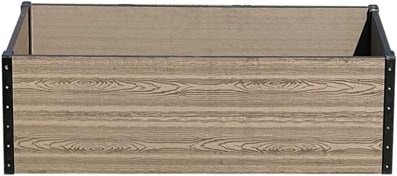 Everbloom Modular Wallside Wood Plastic Composite Raised Garden Bed with Open Bottom 45” L x 24” W x 14” H-Revitalize Your Green Space with The Ultimate Yard Planters for Veggies, Flowers&Herbs