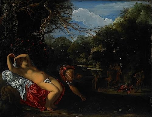Tableau Apollon et Coronis Elsheimer toile murale décoration chambre 60x90