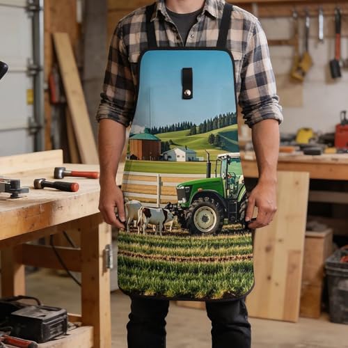 Delantal de trabajo con bolsillos ajustable unisex miniatura 5