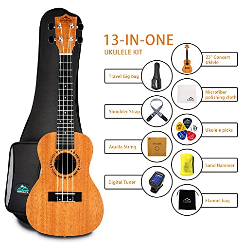 Eastrock Concert Ukulélé pour Débutants Adulte Enfant, 23 » Hawaïen Yukulele D’Acajou, Concert Ukulele avec housse… - Les Beatles, Paul McCartney, John Lennon, RIngo Starr, George Harrison Eastrock Concert Ukulélé pour Débutants Adulte Enfant, 23'' Hawaïen Yukulele D’Acajou, Concert Ukulele avec housse… – Image 3