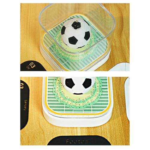 Calendrier 3D 2026 bloc-notes sculpté football éclairage LED carnet de notes - 7