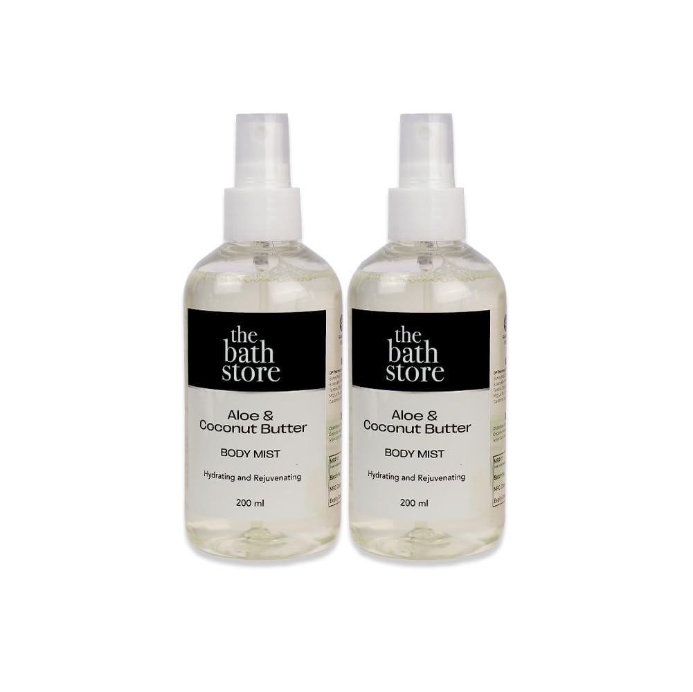 Aloe Butter & Coconut Butter Body Mist - Refreshing Fragrance (Women and Men) | Long-Lasting Scent - 200ml (Pack of 2)