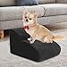 Pet Stairs 2 Steps for Small Dogs - Convenient Access to Elevated Spots, Black