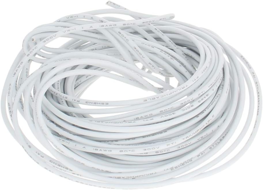 Fielect PVC Electrical Wire 22 AWG Tinned Copper Stranded Hook-up Wire 65.6ft Colorful
