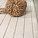 JONATHAN Y Odense High-Low Angle Ivory/Cream 8' Round Indoor/Outdoor Area Rug, Pet Friendly, Non-Shedding, Stain Resistant, Easy-Cleaning for Backyard, Patio, Porch (SCN101A-8R)
