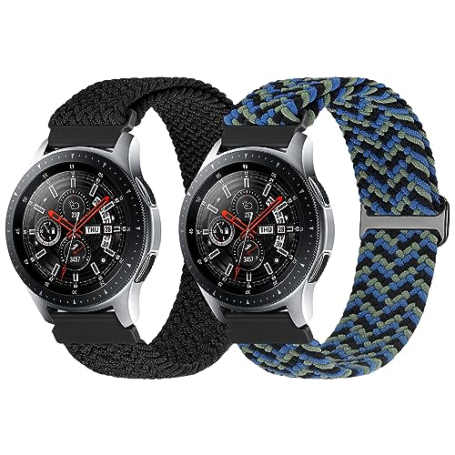 SOiKE - Correa de nailon compatible con Samsung Galaxy Watch 3 45 mm/Galaxy Watch 46 mm/Gear S3 Frontier de 22 mm de repuesto elástica deportiva para Huawei Watch GT2 46 mm