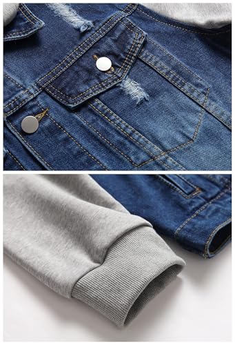 LZLER Hoodie Jean Jacket for Men Casual Slim Fit Men's Denim Jacket with Hood4