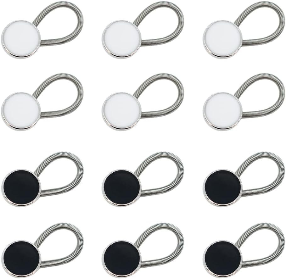 Lot De 12 Boutons De Jeans Sans Couture – Ajustement Taille Instantané, Alliage Zinc, Facile à Poser Et Retirer - 10