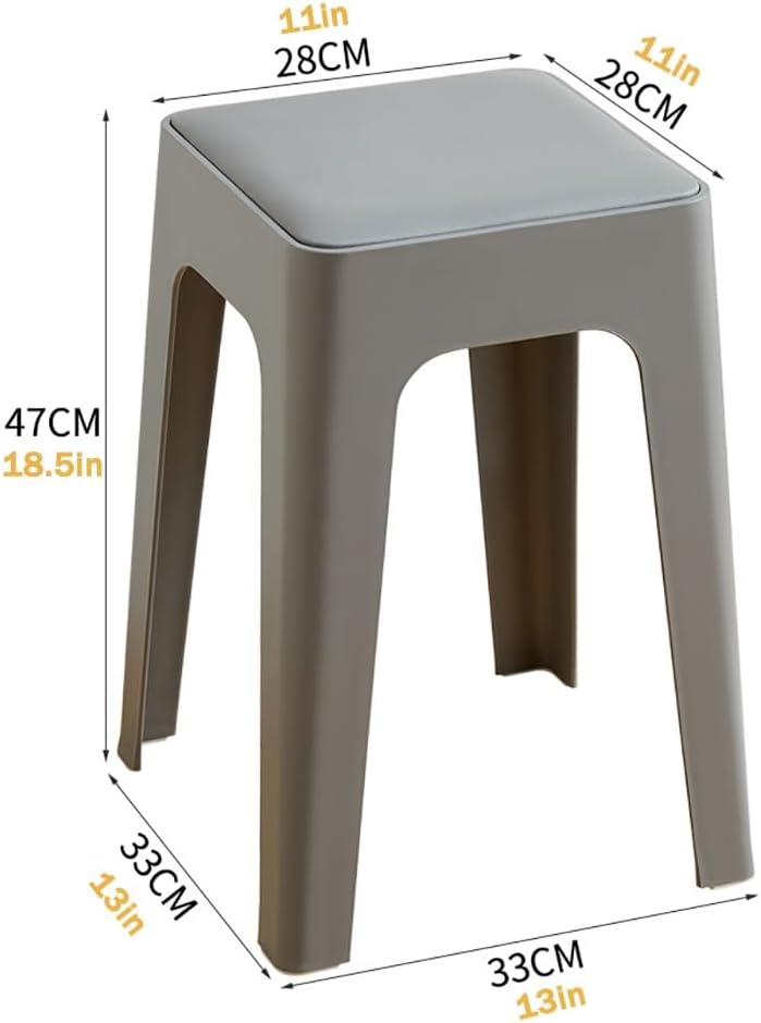 Stacking Stools 2 Pack – Colorful Plastic Nesting Chairs for Classroom, Home Office, School, Indoor/Outdoor Flexible Seating, Decorative Stool Solution