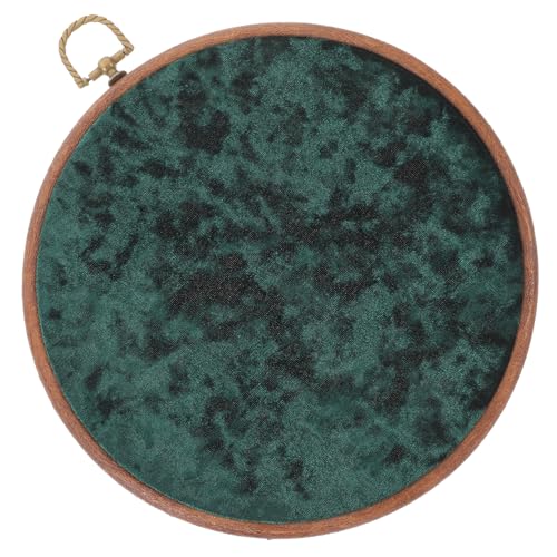 JECOMPRIS Espositore da parete in velluto vintage per spille e distintivi, organizer per gioielli, salvaspazio, verde scuro