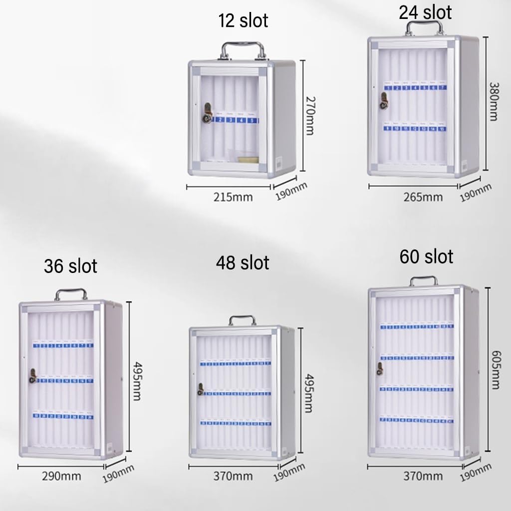 36-Slot Lockable Aluminum Alloy Mobile Phone Storage Box with Handle - Large Capacity Organizer for Classrooms, Workshops, and Gyms - Perfect for Secure Device Management image 2
