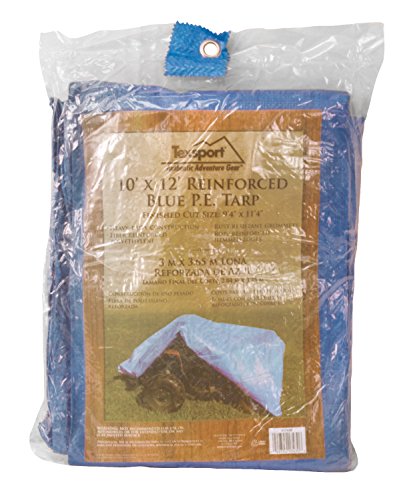 Texsport Blue Reinforced Rip-Stop Polyethylene 10' X 12' Tarp