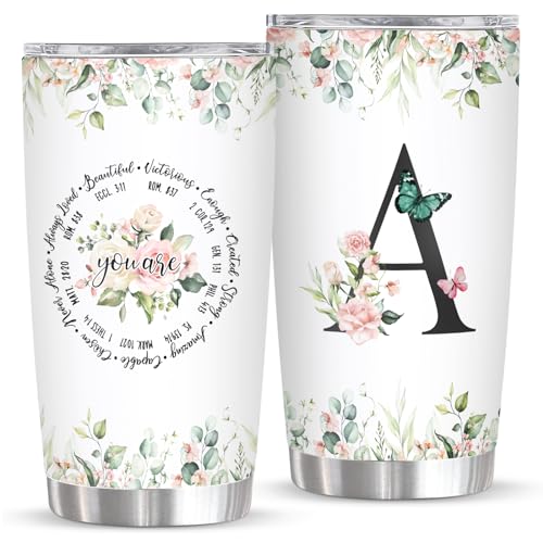 Personalized-Initial-A-Tumbler-20oz-Monogrammed-Gift-for-Women-Birthday-Mothers-Day-Religious-Gift-Personalized-Christian-Gift-for-Women-Initial-Coffee-Mug