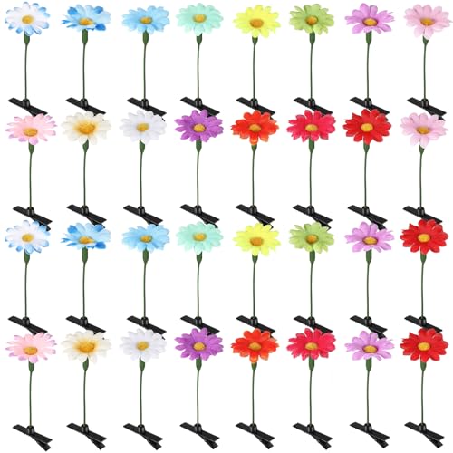 30 Pcs Bean Sprout Hair Clips Plant Styles,Vivid Flower