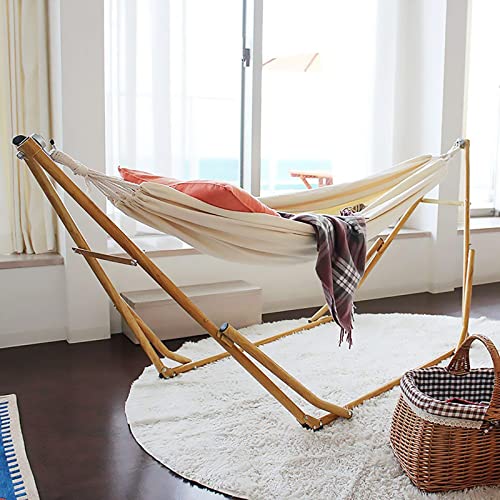 Anyoo Garden Cotton Hammock Comfortable Fabric Hammock With Tree Straps For Hanging Durable Hammock Up To 450Lbs Portable Hammock With Travel Bag,Perfect For Camping Outdoor/Indoor Patio Backyard #TOP7
