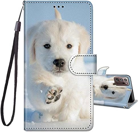 JRIANY Compatible with Samsung Galaxy S22 Ultra 5G Case, PU Leather Wallet Phone Case with Animal Pattern Magnetic Card Holder Design Flip Case Shockproof Cover for Samsung S22 Ultra 5G, Footprint