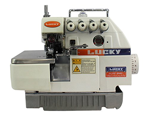 Lucky 50-Watt Overlock Sewing Machine (White)