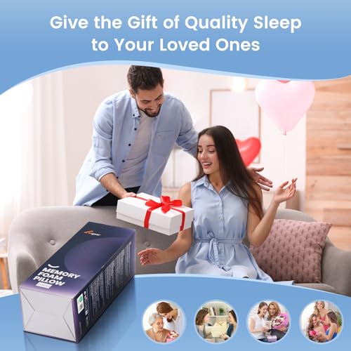 Elegear 40x60 Memory Foam Kissen, Arc-Chill 3.0 Kühlkissen zum schlafen, Nackenkissen Kopfkissen...