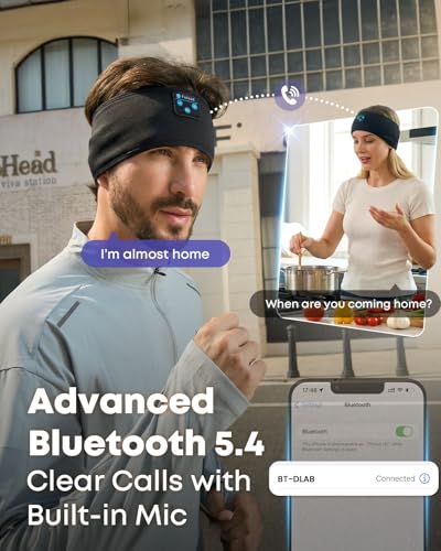 Image of Sleep Headphones Wireless Bluetooth,Headband Headphones for Side Sleepers, Sleep Seadphones,Ideal for Housework,Travel,Yoga,Workout,Running,Sports,Gift