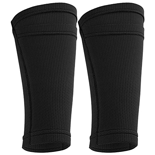 Soccer Shin Guards, Shin Guard Soccer Sleeves for Kids Youth Adults, Compression Leg Sleeves for Men Soft Breathable, Front Pocket Designed to Fix The Leg Guard (Adults/L)