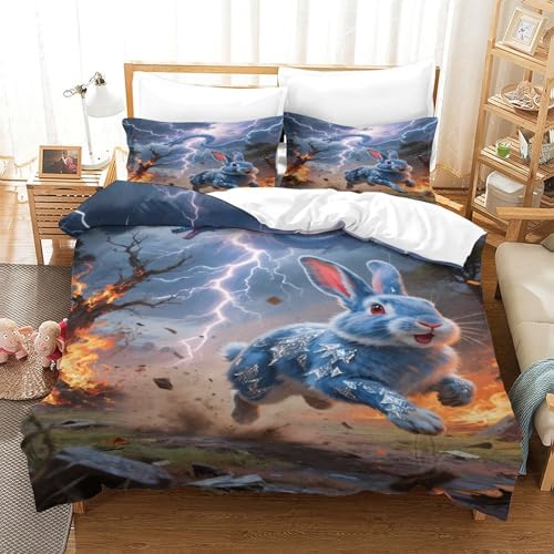 Parure de lit hypoallergénique et douce avec housse de couette dragon