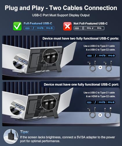 Image of 15.6 inch Laptop Screen Extender, FHD 1080P IPS Triple Portable Monitor