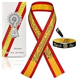 💖 VERSÁTIL Y AJUSTABLE – Se adapta fácilmente a cualquier muñeca, Lleva contigo la protección de la Virgen del Pilar a donde vayas. pulseras mujer pulsera de españa hombre