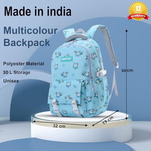 Image of Tinytot 30 Litre Japanese Korean Style School Bag Water-Resistant Laptop & Travel Backpack - Unisex Large 18 Inches Multipurpose Student Backpack for Boys & Girls, Men & Women