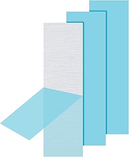PATIKIL 3pcs Placa de Aluminio 6061, 102x30x1mm Chapa Plana de Metal Hoja Metálica con Película Protectora para DIY Modelo Artesanía Bricolaje Industria Elaboración Perforación