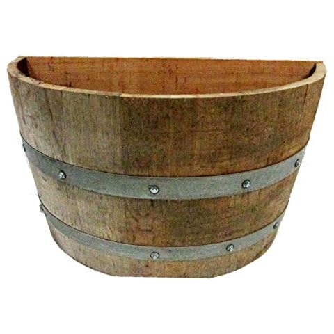 MGP Oak Wood Quarter Wine Barrel Planter Cover