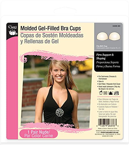 Dritz Womens Molded Bra Cups, Nude, B/C US