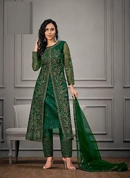 Net Shrug Design Jacket Kurti Designs Net Long Jacket Dress Green