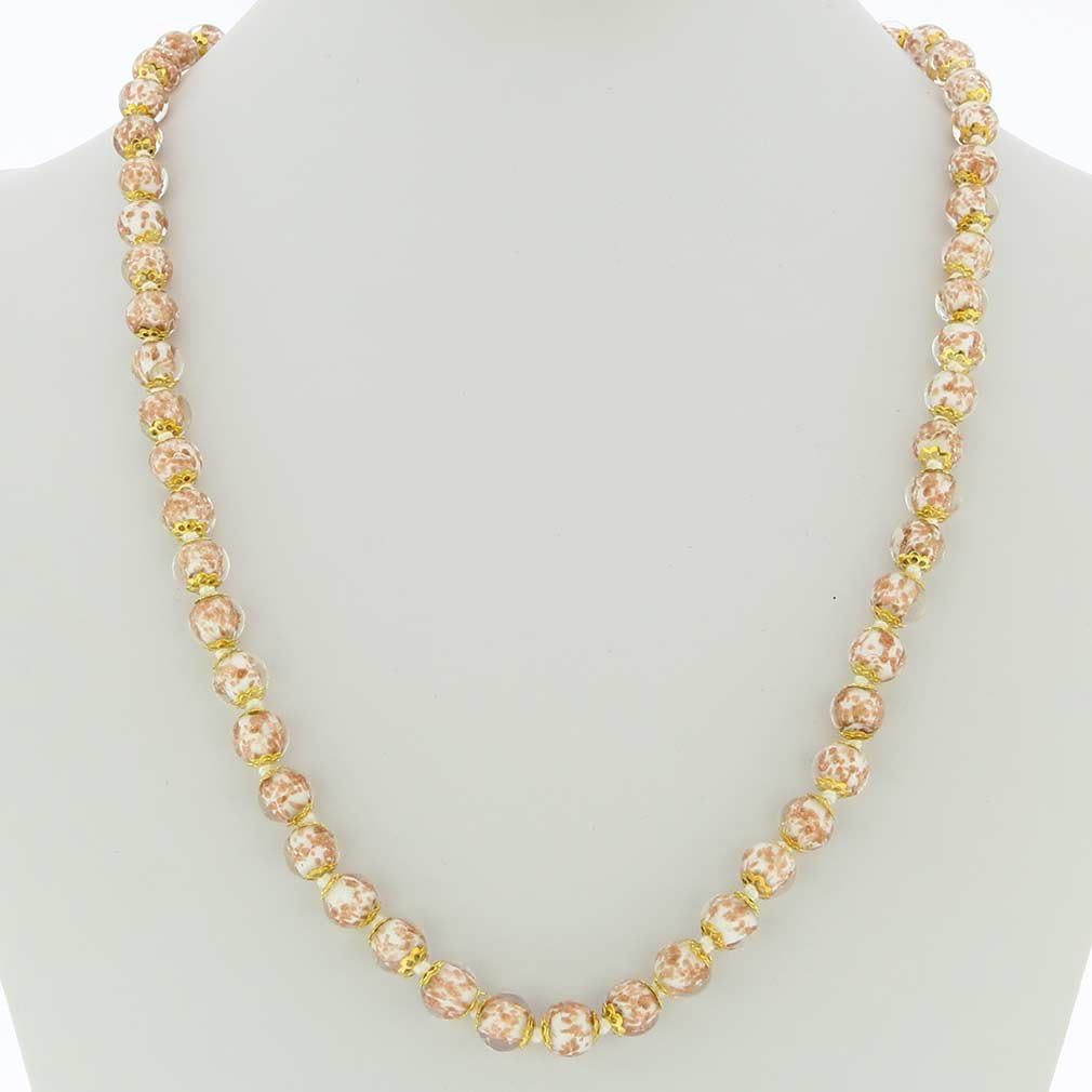 Glass Of Venice Murano Glass Sommerso Long Necklace - Milky White