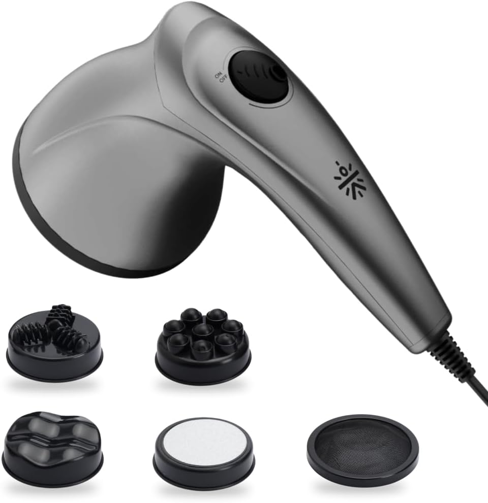 Cult Recover Pro Corded Electric Massager, Variable Speed Settings, Deep Tissue Full Body Hammer Massager,Grey
