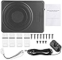 Aramox Car Subwoofer, Car Subwoofer Slim Amplifier Bass Enclosure Speaker Under‑Seat Audio Device 10in 12V 800W Black