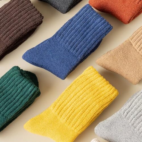 Image of Yoicy Womens Super Thick Wool Socks - Soft Warm Comfort Casual Crew Winter Socks (Pack of 3-5), Multicolor