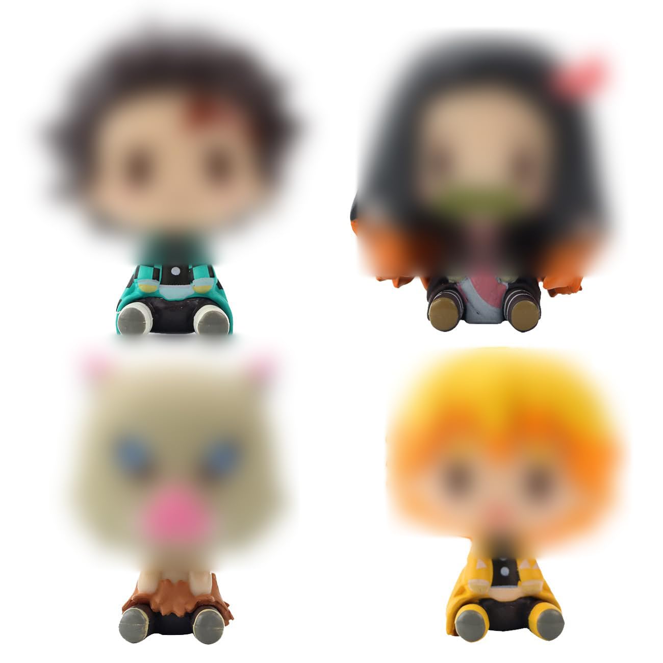 Mini Figures Set - Anime Cake Toppers Demon 4 PCS Cake Toppers Anime Characters Figures Cake Decorations Kids Boys Girls Model Doll Collection Birthday Party Cake Decoration Supplies (5cm)