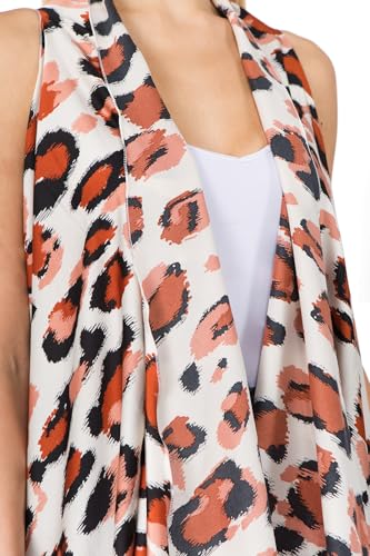 Image of Scarfand's Women's Sheer Open Front Lightweight Sleeveless Long Duster Cardigan Vest