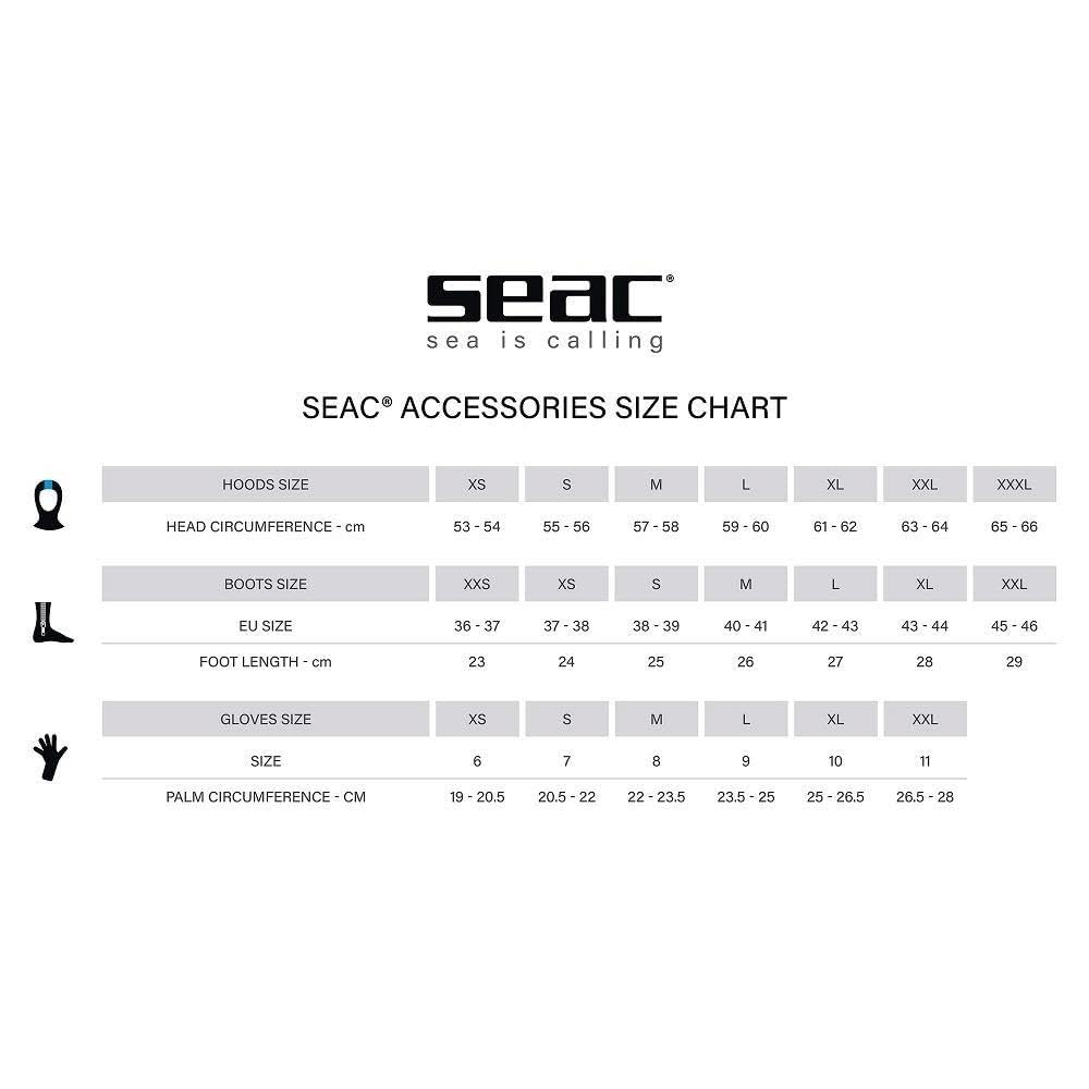 SEAC Ultraflex Guantes de Neopreno ultraelástico de 2 mm para Buceo y Pesca submarina, Antideslizante, Unisex Adulto