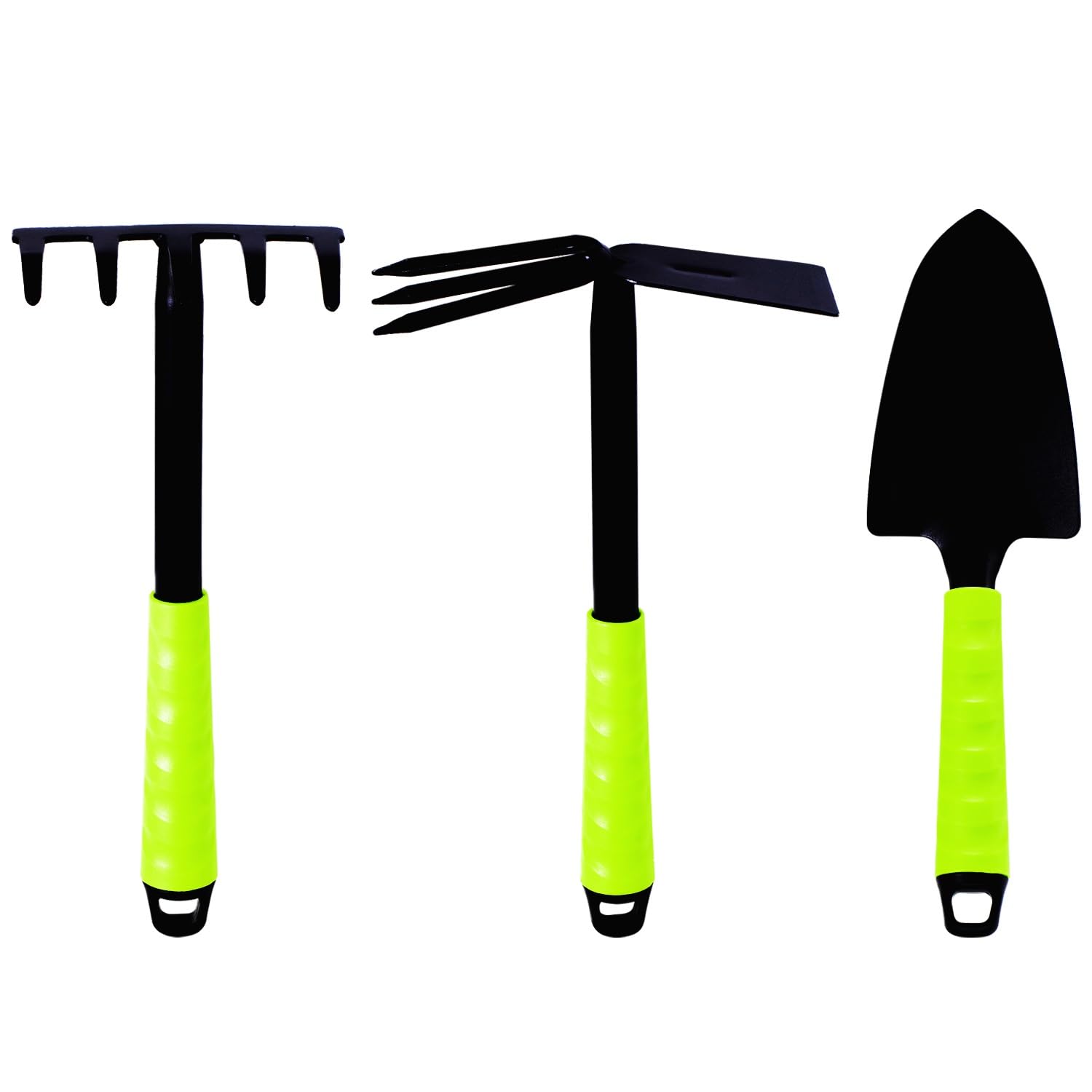 Deli DL580803 3Pcs Garden Tool Set Gardening Shovel Rake & Hoe 31cm Carbon Steel Anti-Rust Planting Tools with Anti-Slip Ergonomic Handle for Home DIY and Garden-Use (Green) (B0DBZXNPHZ) Amazon Price History, Amazon Price Tracker