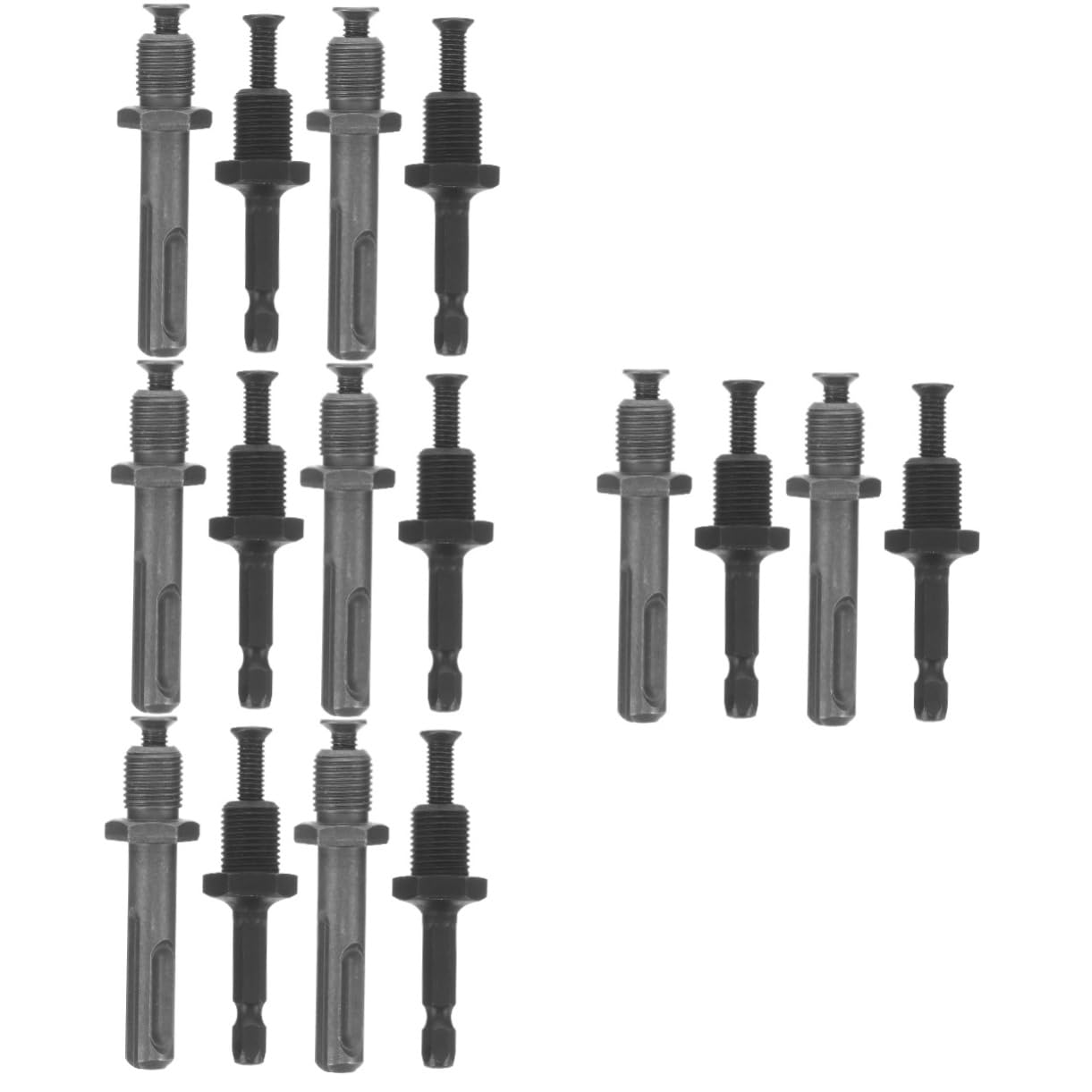 SHINEOFI 4 Set Convertitore Elettrico in Mattoni Asta Attaccamento Adattatore Per Chiave Elettrica Adattatore Per Trapano Avvitatore A Percussione Da Trapano A Presa 4 Pezzi*4
