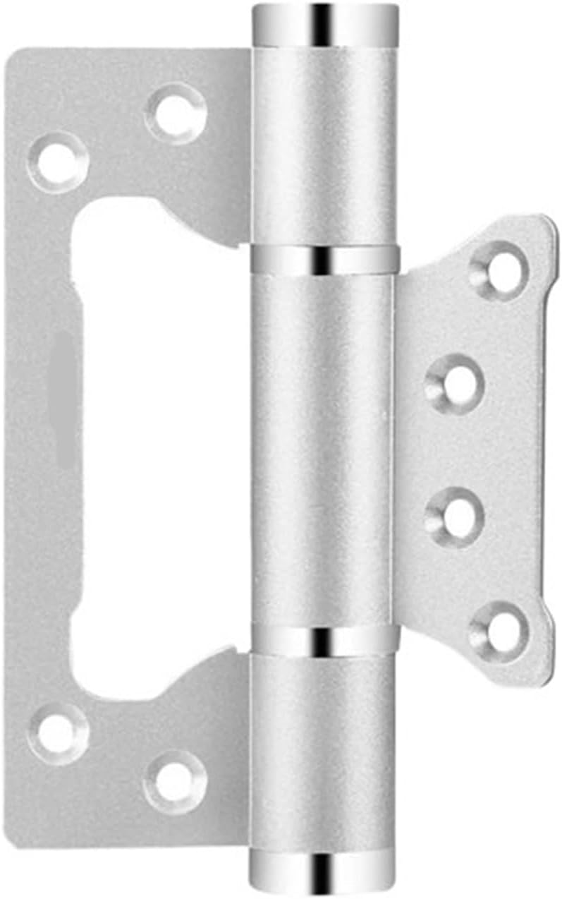 2 Pack Hydraulic Door Hinge Automatic Closer 90° Positioning Adjustable Stopper Soft Closing Hardware(No Groove-Silver)