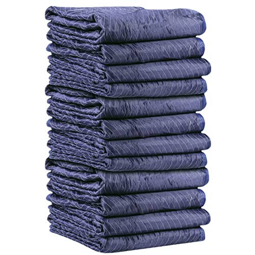 Us Cargo Control 85 Lb/Dozen, 80"X72" Large Heavy Duty Moving Blanket, Mbmega85 Mega Mover, 12-Pack #TOP14