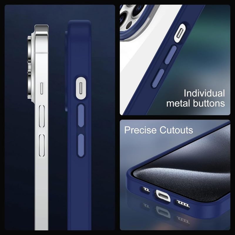 Image of for iPhone Case 14 Pro Max, [Anti-Yellowing Technology] [Military Grade Drop Protection] Shockproof Slim Hybrid Phone Case for iPhone 14 Pro Max - Indigo Blue