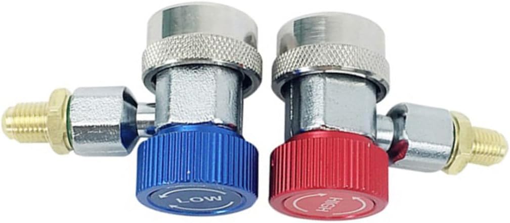 PRETYZOOM 1Pair Full Copper Quick Connector Adapter for Design with Snap Lock Knurled Grip for Easy Operation Detachable for Maintenance High Low Pressure