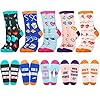 Belloxis Krankenschwester Socken Damen 35-38 Krankenschwester Geschenke Baumwollsocken Geschenke für Frauen